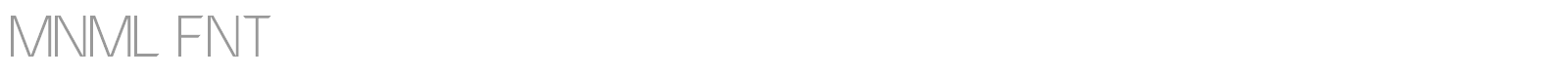 MNML FNT font preview